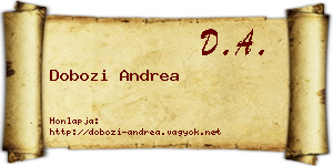 Dobozi Andrea névjegykártya