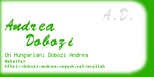 andrea dobozi business card